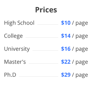 prices for essays